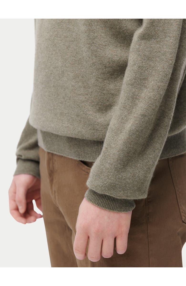 GOBI Mongolian Cashmere Essential Crewneck Cashmere Sweater, Alternate, color, Vetiver