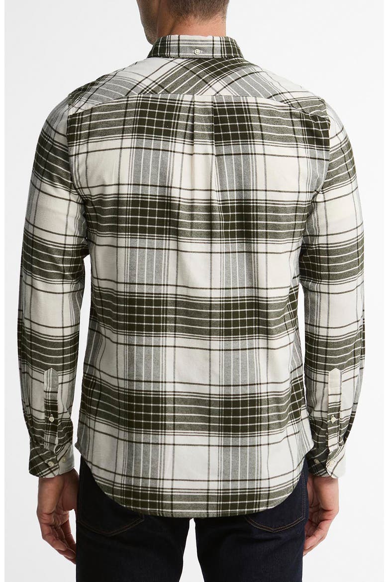 Embergate Tailored Plaid Cotton Shirt, Alternate, color, OLIVE