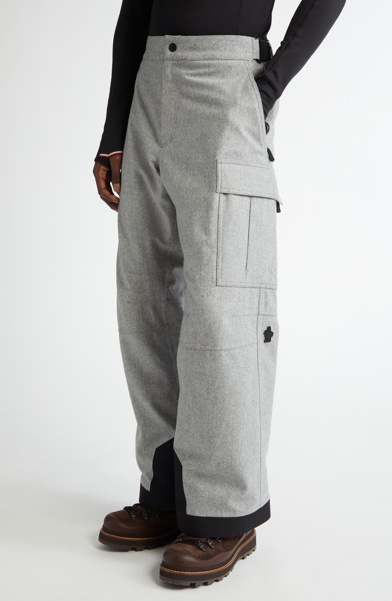Moncler Grenoble Cargo Ski Trousers, Alternate, color, Grey