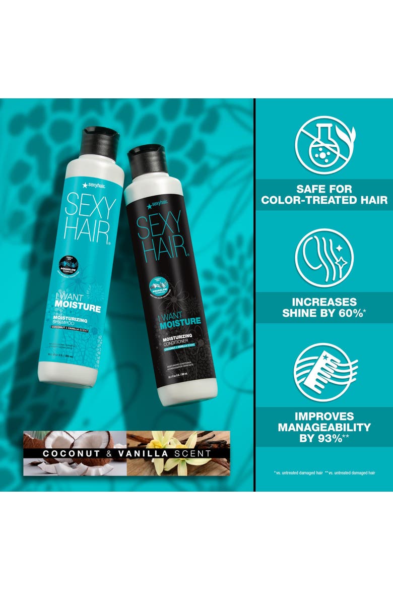 SexyHair I Want Moisture Moisturizing Shampoo 10.1 oz, Alternate, color, N/A