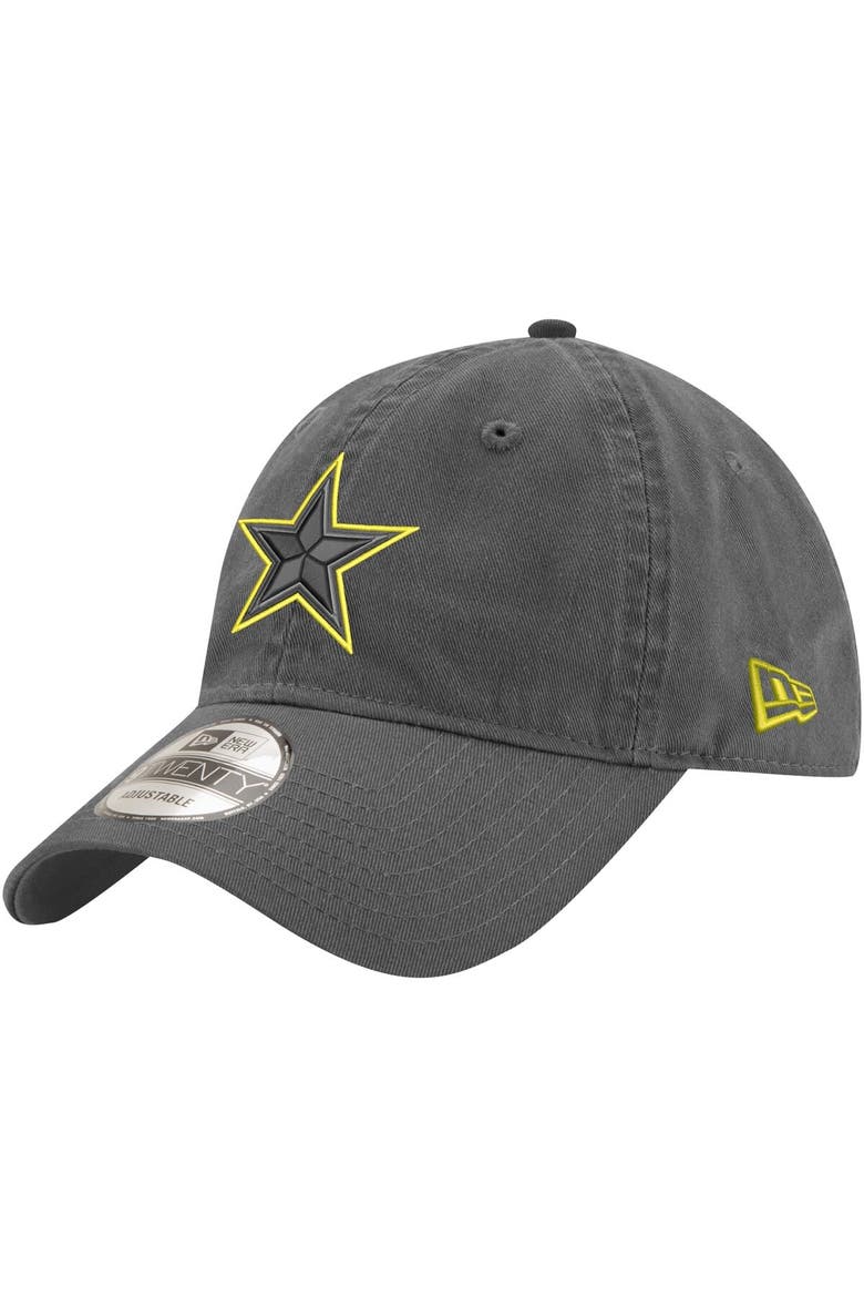 Men's New Era Graphite Dallas Cowboys Volt 9TWENTY Adjustable Hat, Main, color, Graphite