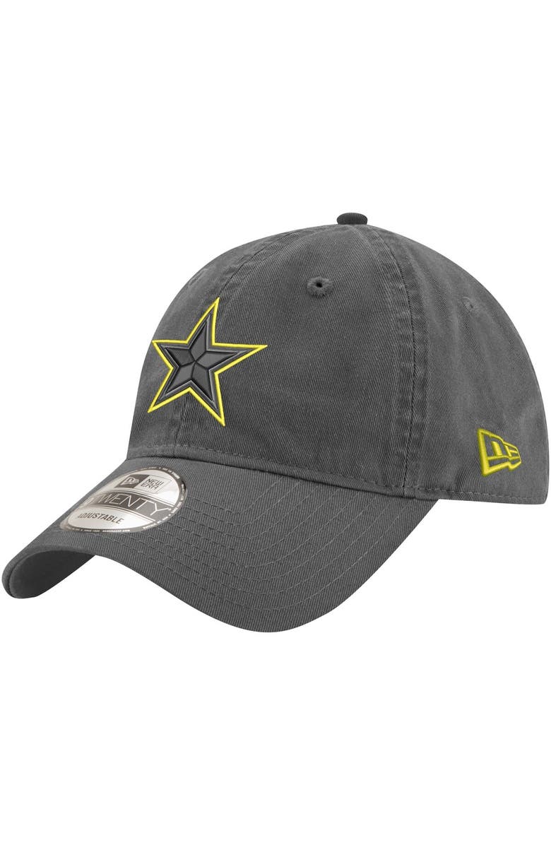 New Era Men's New Era Graphite Dallas Cowboys Volt 9TWENTY Adjustable Hat, Main, color, Graphite