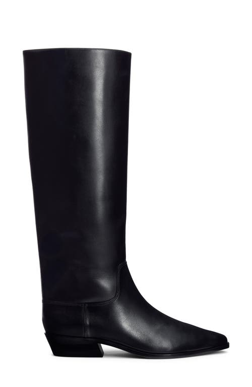Reformation Dominique Pointed-toe Boots In Black
