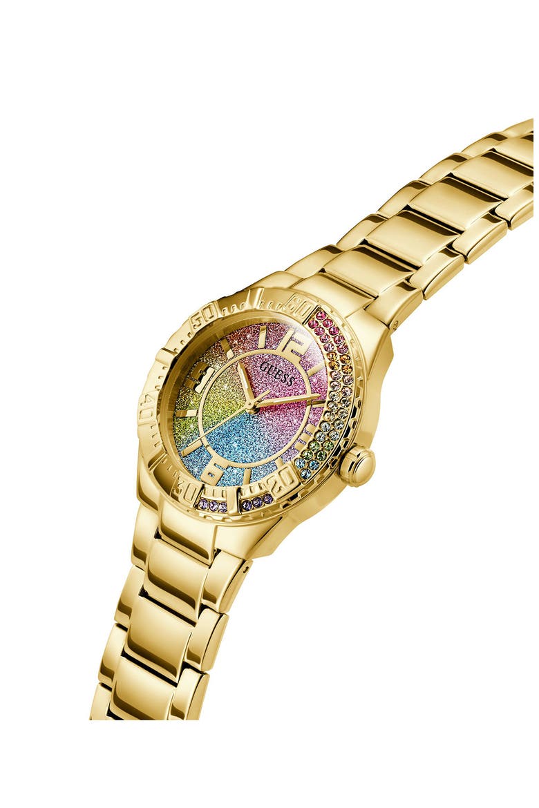 Sangria Rainbow Ombré Bracelet Watch, 36mm, Alternate, color, GOLD