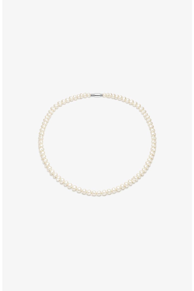 Palermo Pearl Necklace in Silver, Main, color, Silver