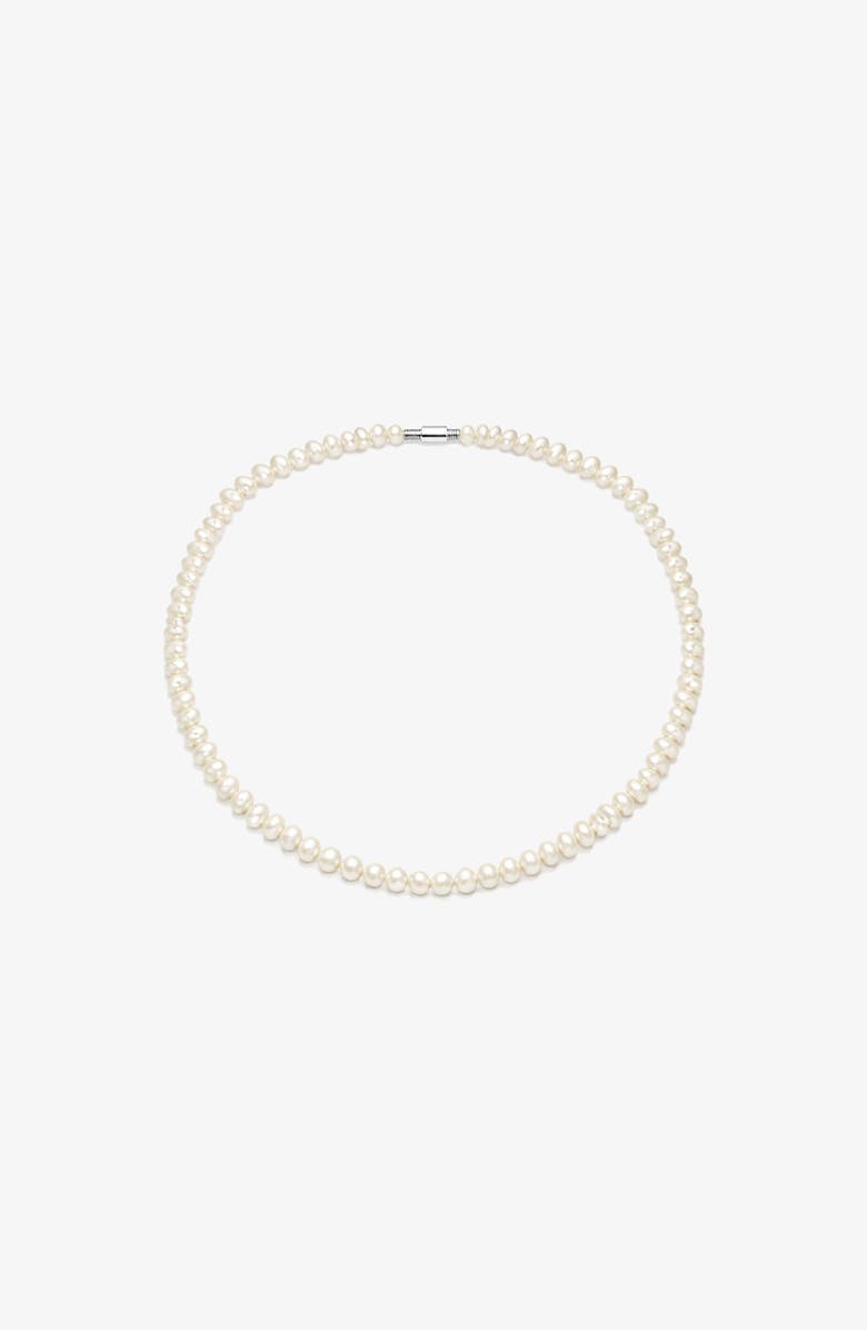YOJ Palermo Pearl Necklace in Silver, Main, color, Silver