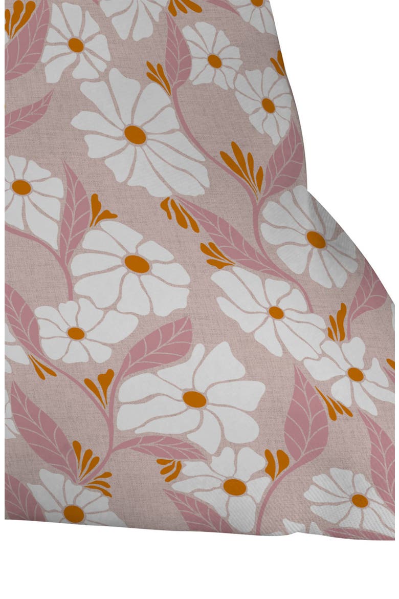 Viveta Groovy Floral Accent Pillow, Alternate, color, PINK
