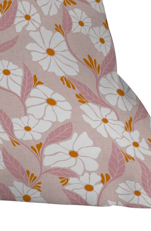 Deny Designs Viveta Groovy Floral Accent Pillow In Pink