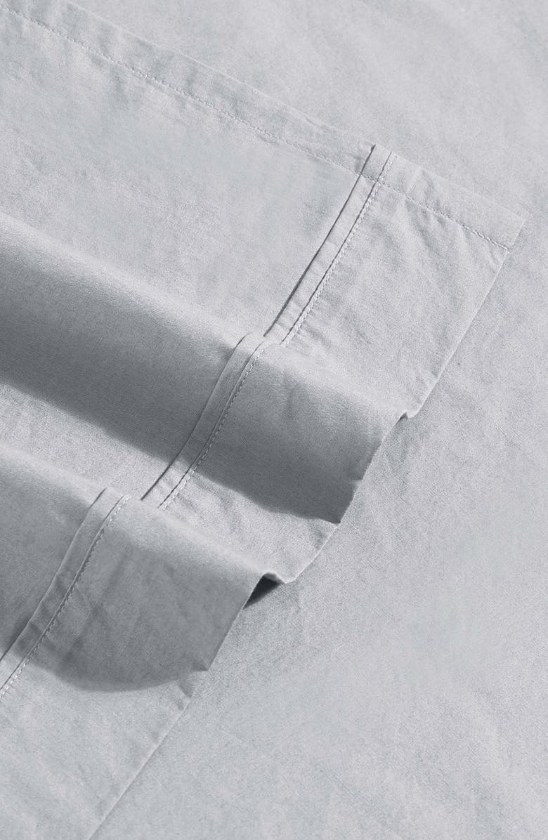 Calvin Klein Washed 200 Thread Count Percale Sheet Set, Alternate, color, Grey