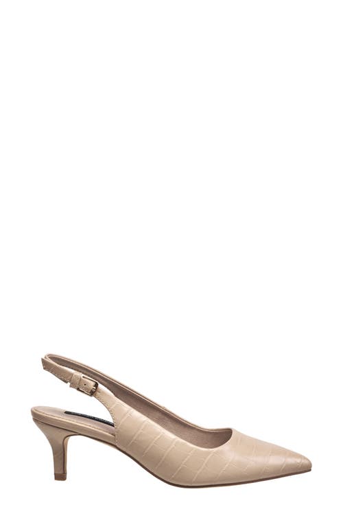 French Connection Women's Quinn Slingback Sandal In Beige Crocodile