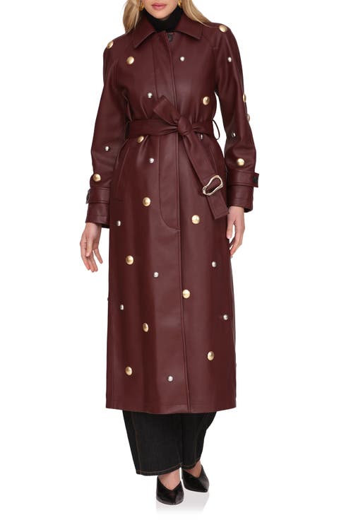 Faux-Ever Leather™ Classic Belted Trench Coat