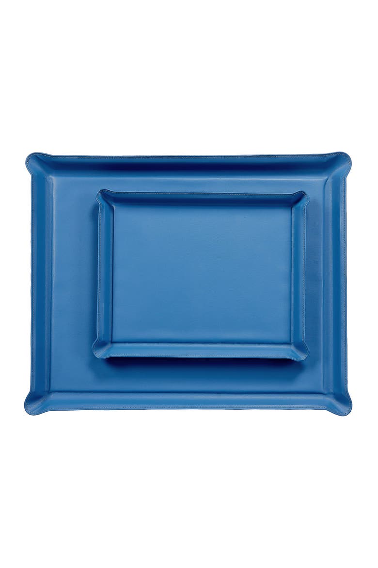 Grande Leather Ottoman Tray, Alternate, color, BLUE