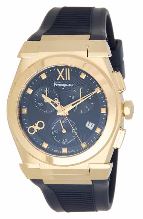 FERRAGAMO Vega Silicone Strap Chronograph Watch, 40mm