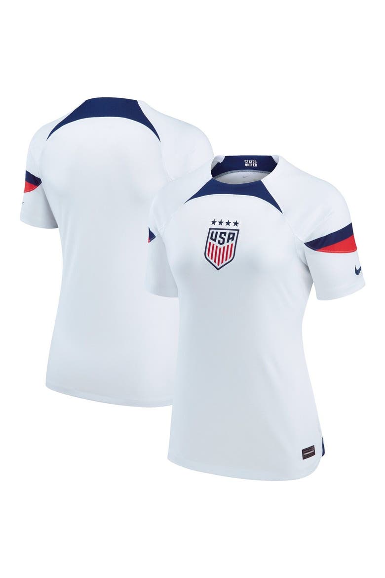 Women's Nike White USWNT 2022/23 Home Breathe Stadium Replica Blank Jersey, Main, color, White