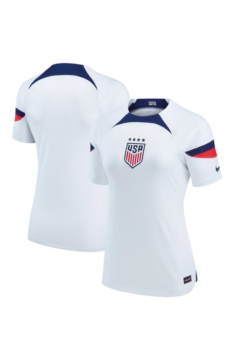 Nike Women's Nike White USWNT 2022/23 Home Breathe Stadium Replica Blank Jersey, Main, color,