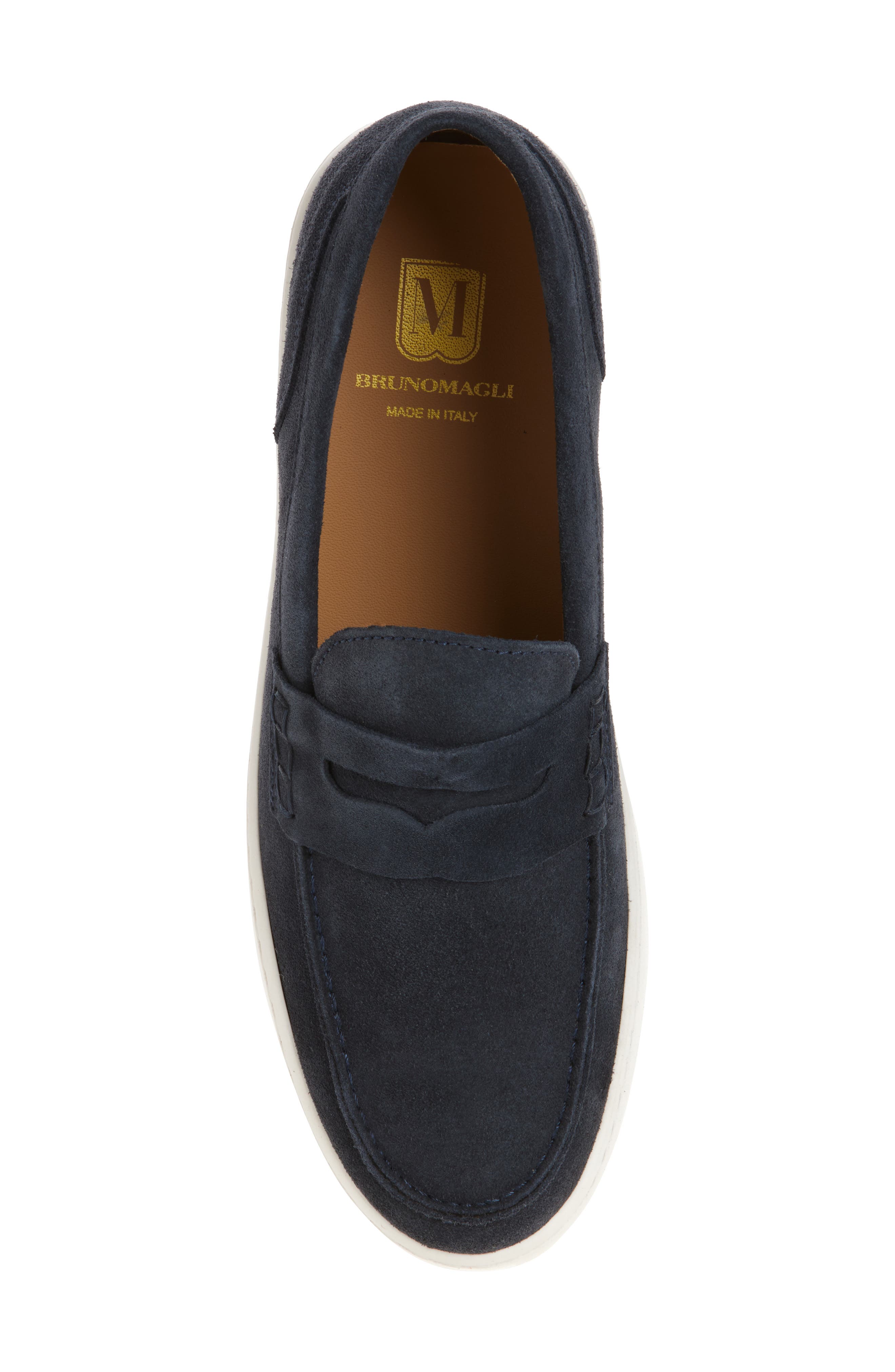 Bruno Magli Magnifico Slip-On, Alternate, color, Navy Suede