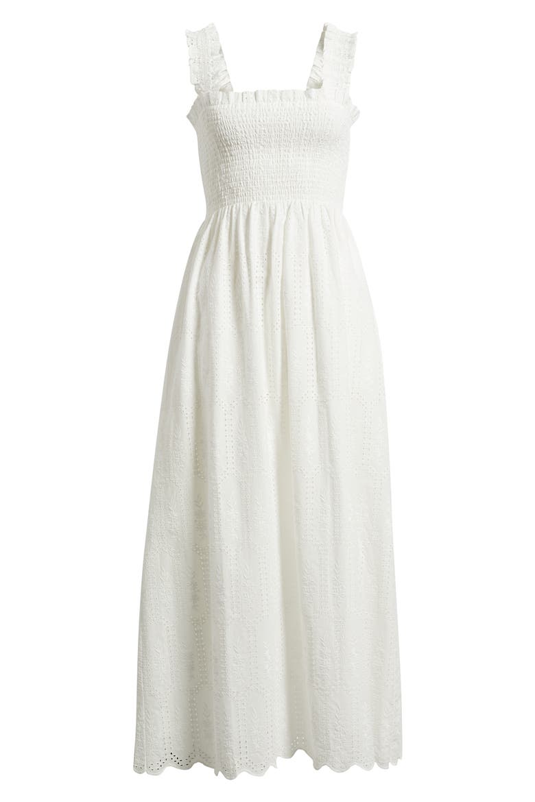 The Ashlyn Eyelet Nap Maxi Dress, Alternate, color, WHITE