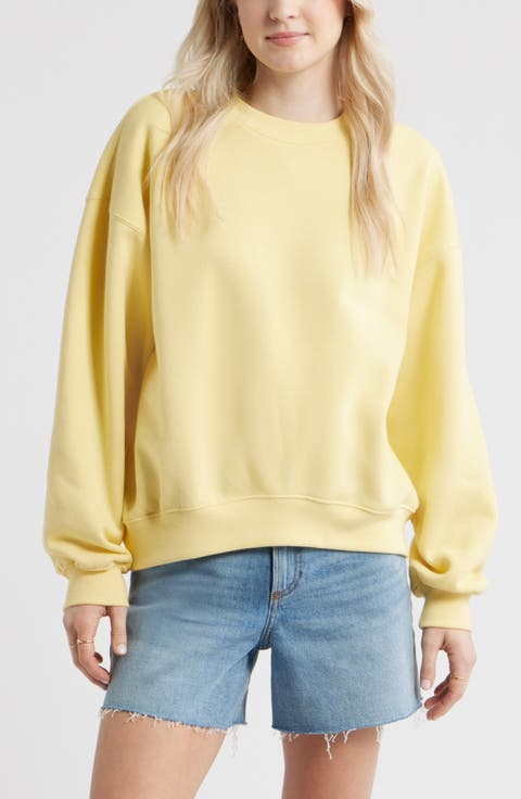 Relaxed Cotton Blend Sweatshirt
