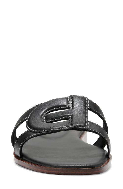 Cole Haan Chrisee Slide Sandal In Black Leather