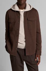 Vince Cotton Blend Shirt Jacket