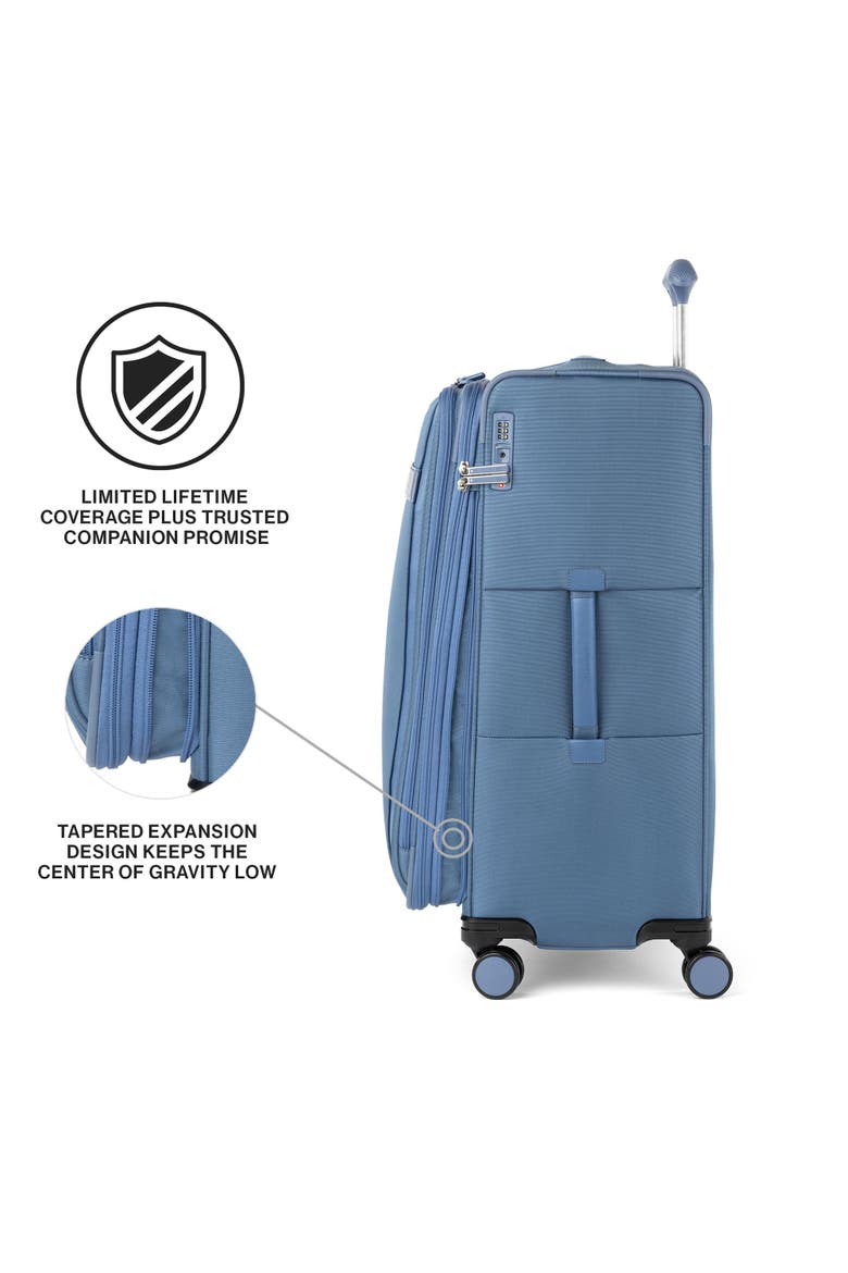Versapack + Lightweight Softside Expandable 29" Large Checked Spinner Luggage, Alternate, color, Elemental Blue