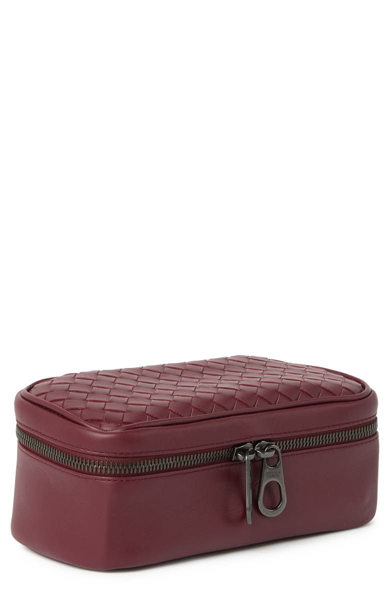 Bottega Veneta Leather Weave Jewelry Box, Alternate, color,