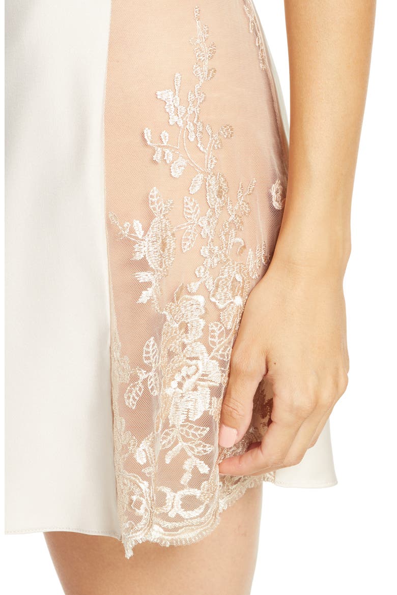Darling Lace Trim Chemise, Alternate, color, CHAMPAGNE