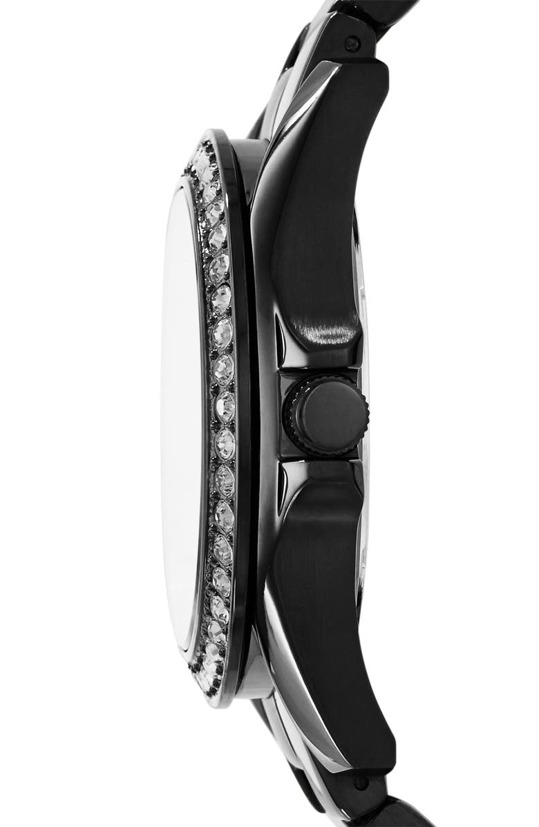 Fossil 'Riley' Round Crystal Bezel Bracelet Watch, 38mm, Alternate, color,