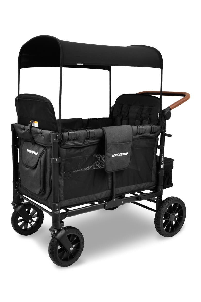 W4 Luxe 4-Passenger Multifunctional Stroller Wagon, Main, color, VOLCANIC BLACK