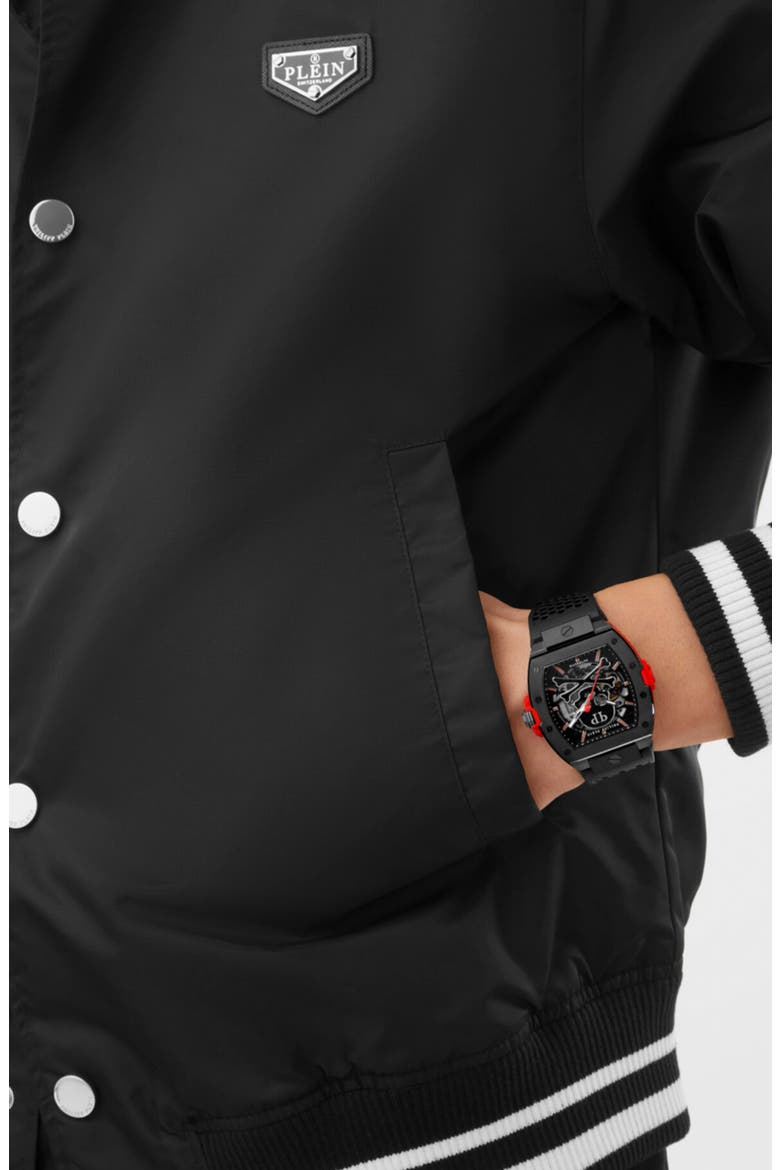 The Skeleton 2.0 Watch, 44mm, Alternate, color, IP BLACK