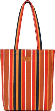 New Amsterdam Leatherworks Eden Stripe Canvas Tote