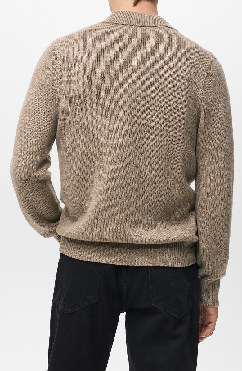 MANGO Wool Blend Cardigan, Alternate, color, Beige