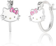 Sallyrose Sterling Silver Enamel Hoop Earrings