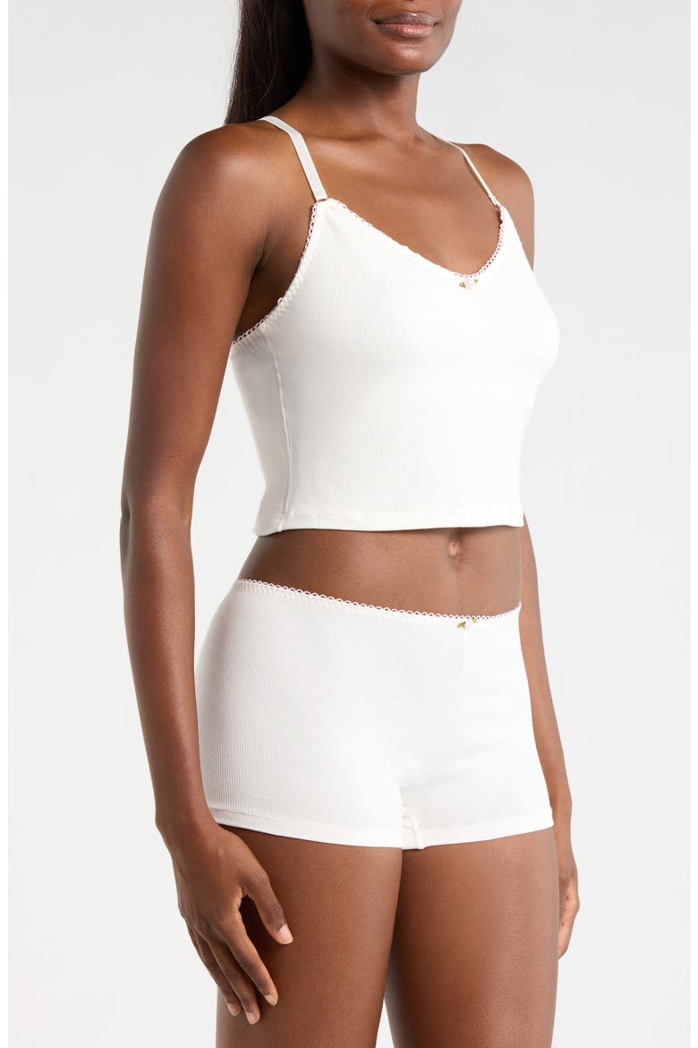 Rib Crop Camisole, Alternate, color, WHITE