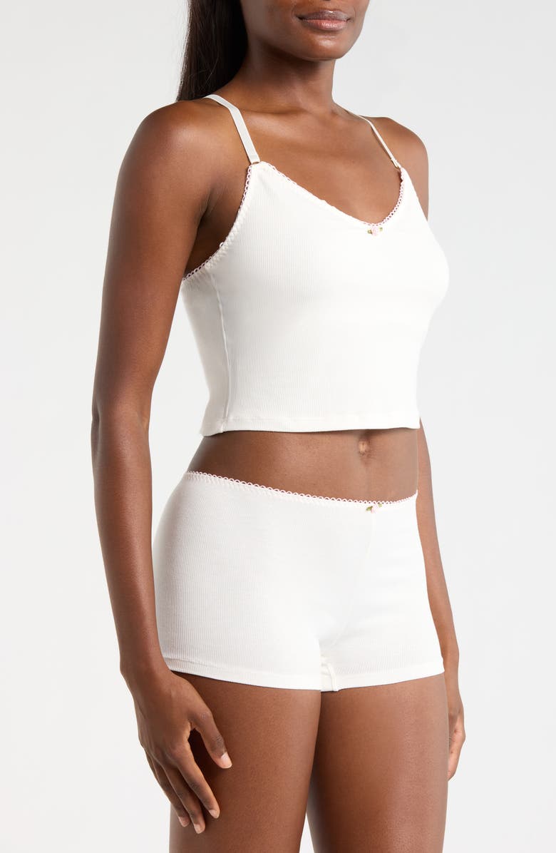 KILO BRAVA Rib Crop Camisole, Alternate, color, White