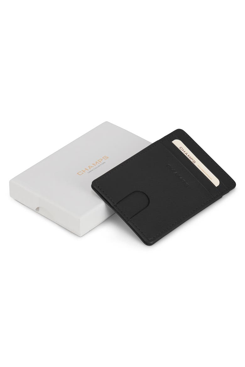 Leather Access RFID Card Case, Alternate, color, BLACK