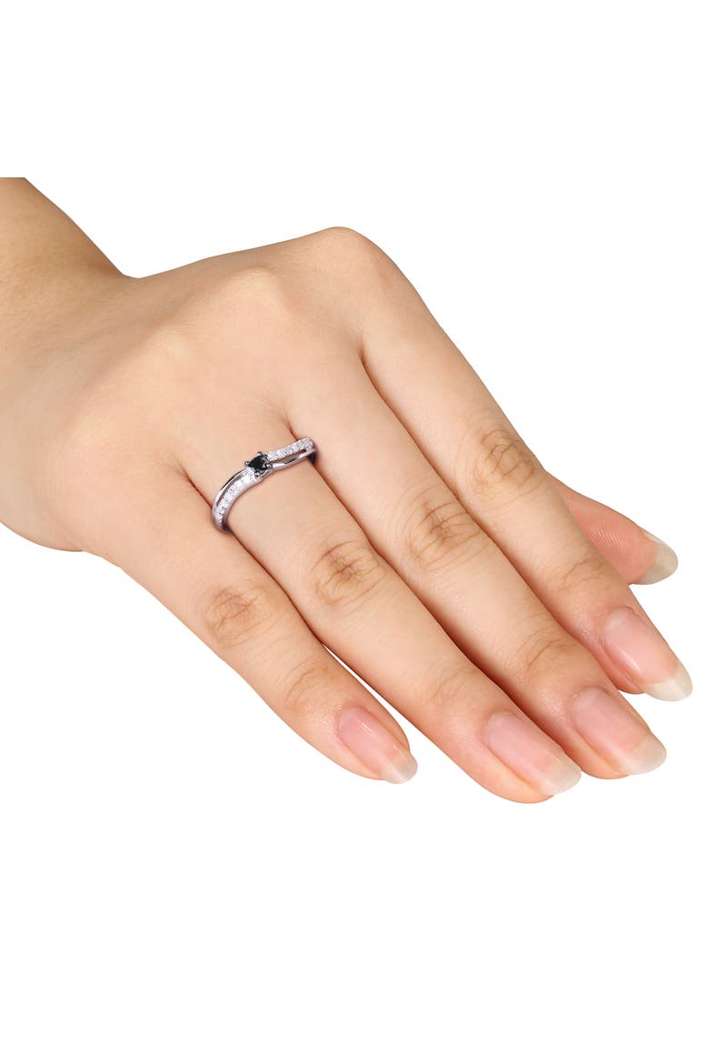 Black & White Diamond Engagement Ring, Alternate, color, Diamond