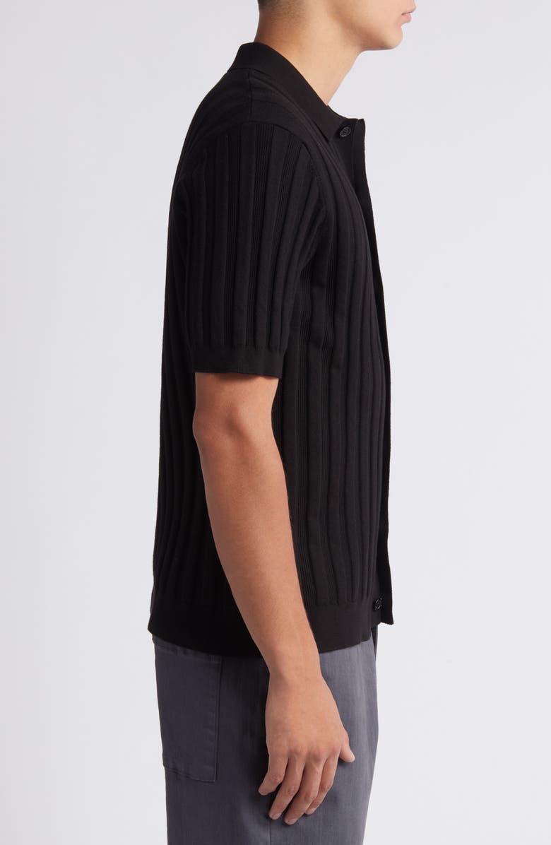 Wax London Tellaro Short Sleeve Cotton Blend Pointelle Button-Up Sweater, Alternate, color,