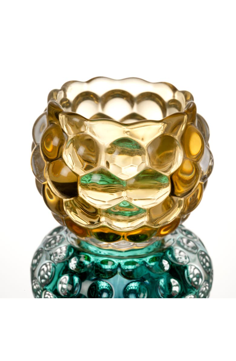 Zsa Zsa Zsu Nanjing Glass Decorative Object & Nanjing Glass Candle Holder 2 Pcs Set, Alternate, color, Brown