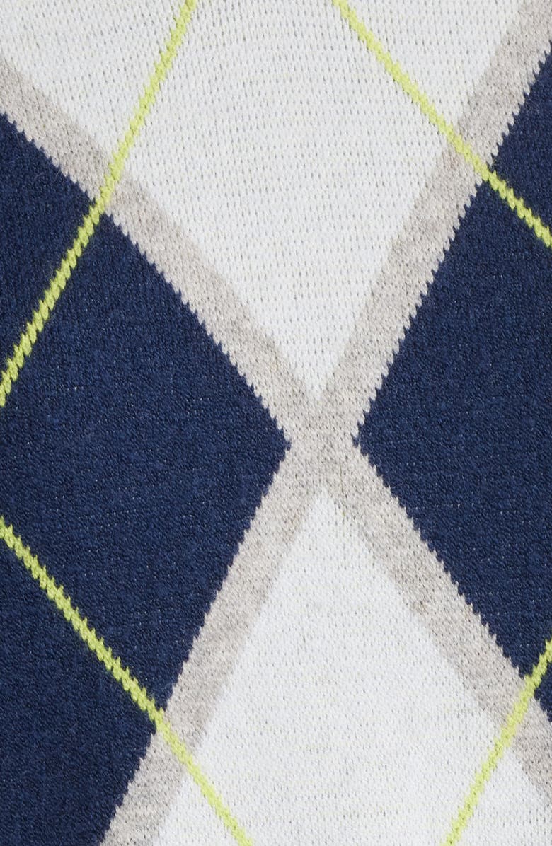 525 america Estelle Argyle Crop Sweater Vest, Alternate, color, Grey Mist Heather Multi