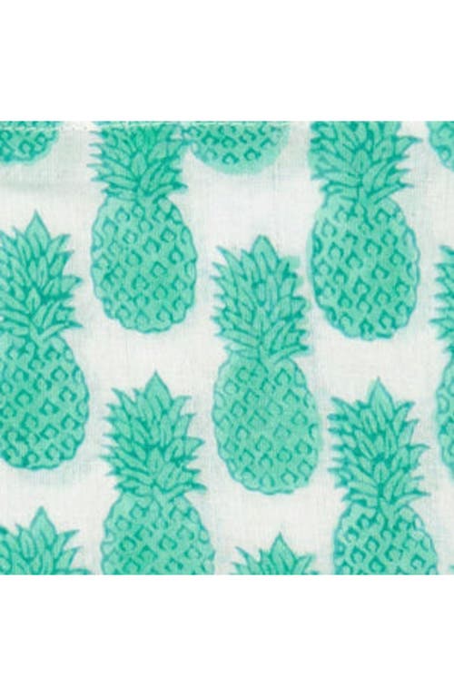 Mer St. Barth Zoe Baby Romper Pineapple Crush Lagoon In Green