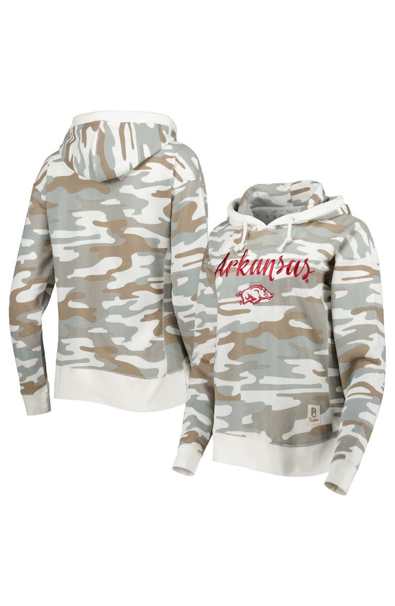 PRESSBOX Women's Pressbox Camo Arkansas Razorbacks San Pablo Pullover Hoodie, Main, color, 