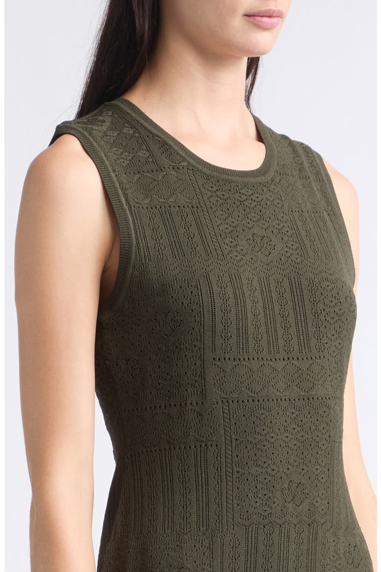 Tamiko Sleeveless Knit Midi Dress, Alternate, color, LODEN