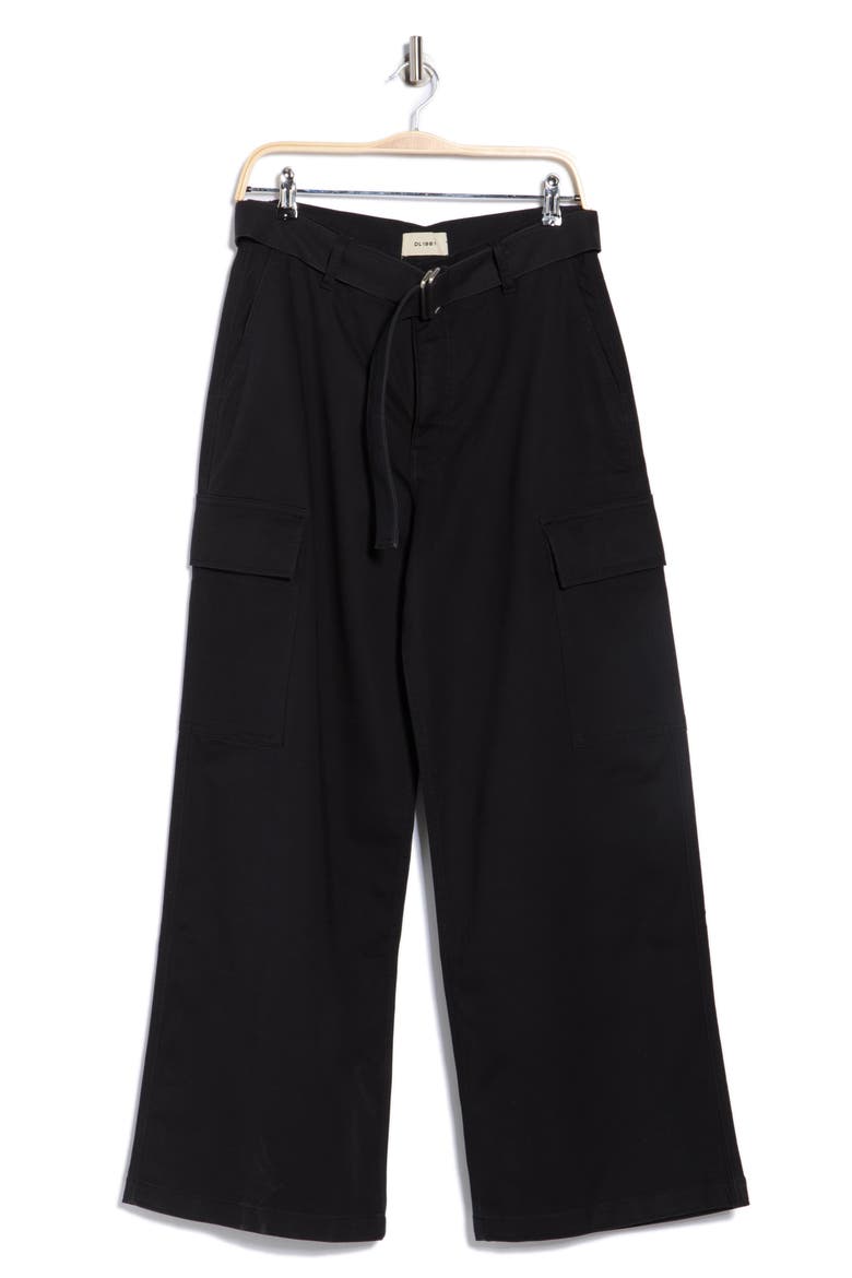 Zoie Wide Leg Cargo Pants, Alternate, color, BLACK ONYX