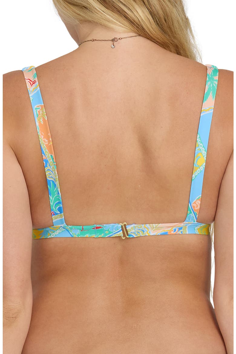 Coastal Cruise Sunni Plunge Bikini Top, Alternate, color, DREAM BLUE