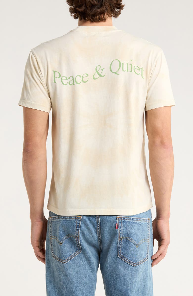 Museum of Peace & Quiet Tie Dye Wordmark Graphic T-Shirt, Alternate, color, Bone
