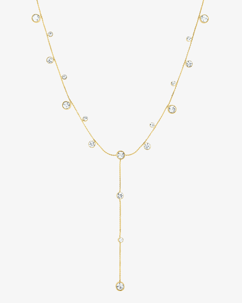 Bezel Cubic Zirconia Y Necklace