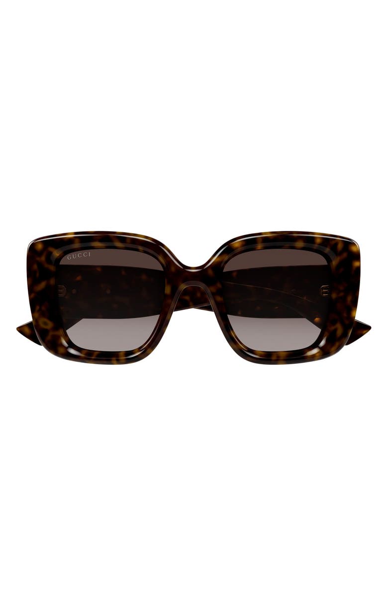 Gucci 50mm Butterfly Sunglasses, Main, color, Havana