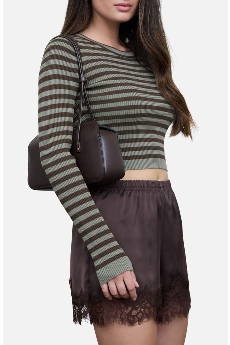 Striped Cropped Ribbed Sweater, Alternate, color, LIGHT OLIVE