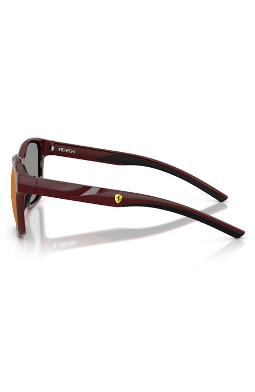 Scuderia Ferrari 56mm Square Sunglasses In Red